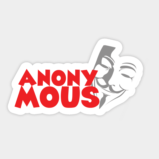 anonymous mask Sticker by medo art 1